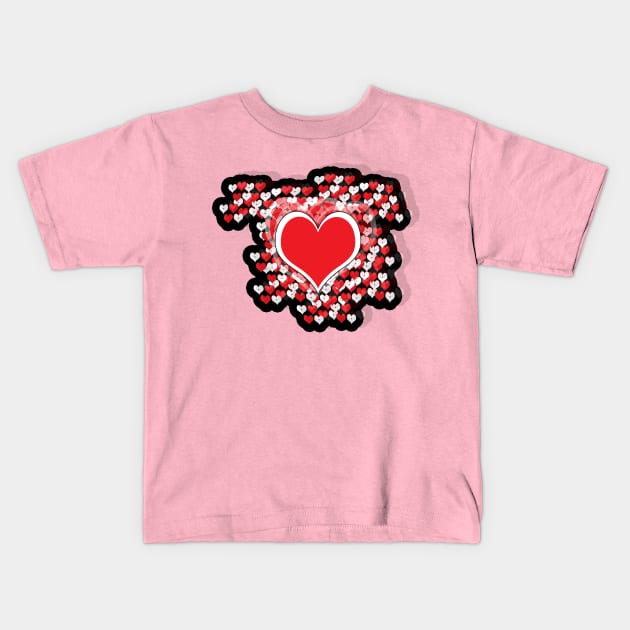 Big Heart and Little Hearts Kids T-Shirt by momomoma